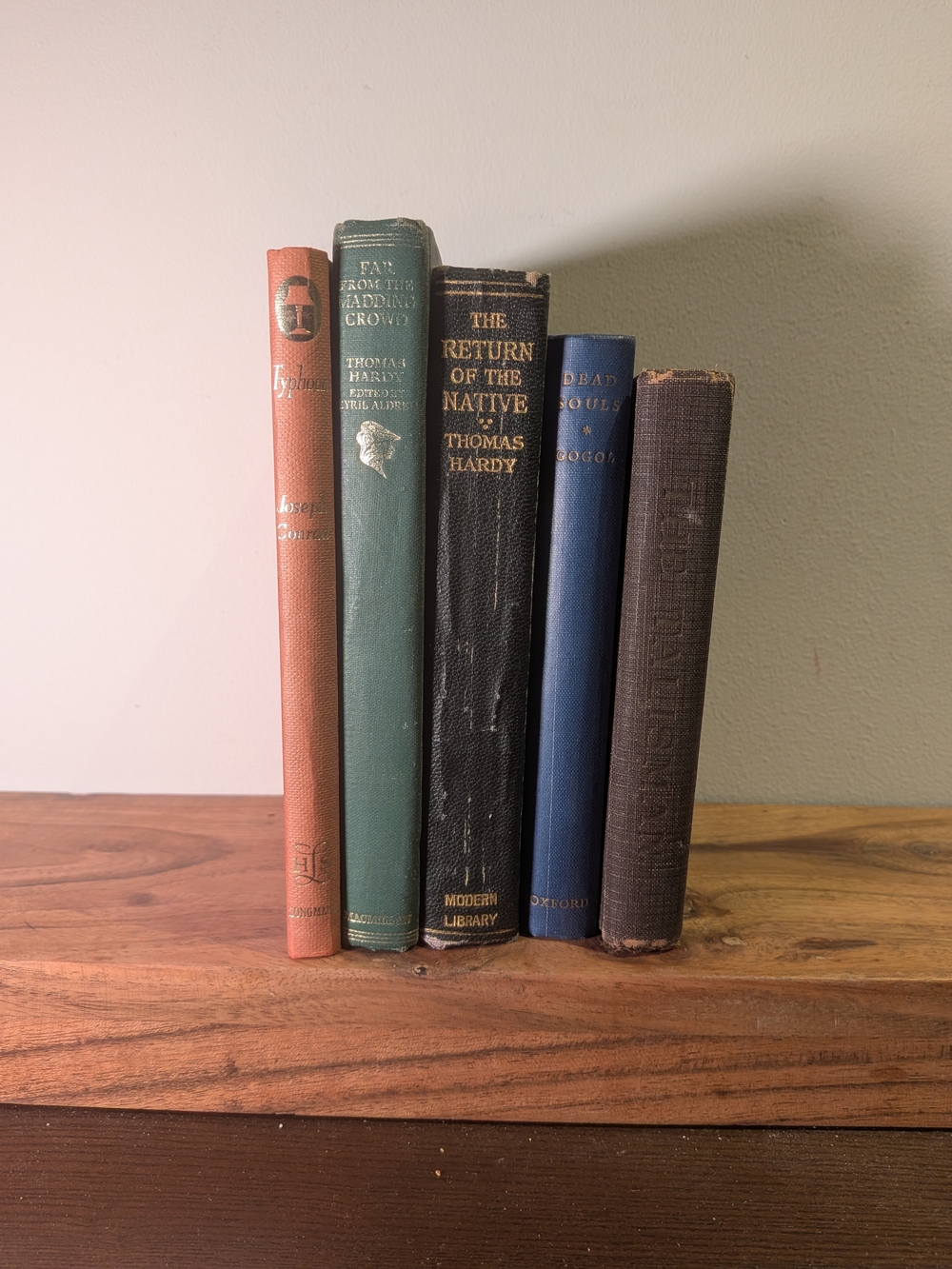 Set of 5 Vintage Classic Hardcover Books 1925–1960 Library Decor